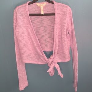 Lavender Tie-Front Can You Imagine Cardigan